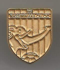 Badge Massiminiana Calcio 1958 gold colour